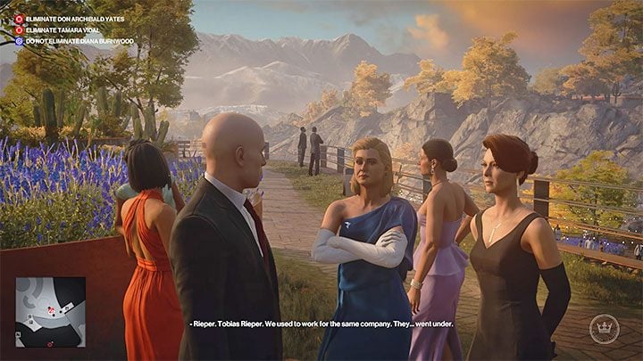 This assassination method is very impractical as in the final part it involves an exchange of fire - Hitman 3: How to kill Tamara Vidal? Mendoza, walkthrough, guide - The Farewell - Mendoza - Hitman 3 Guide