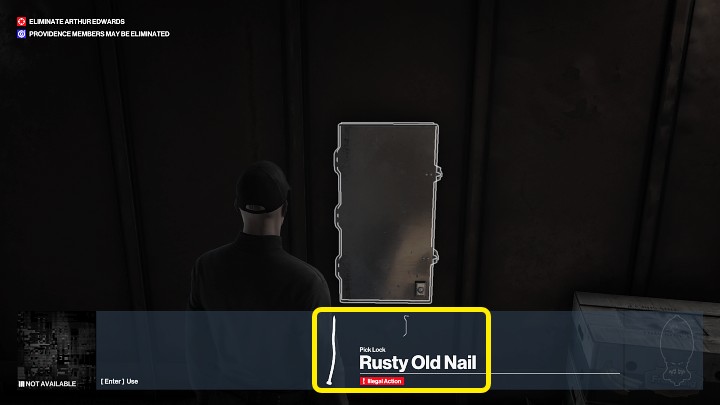 With various tools, such as a screwdriver, or hard objects, such as a nail, you can balance the locks of closed air shaft grilles or cabinets - Hitman 3: Lock - how to open it? - FAQ - Hitman 3 Guide