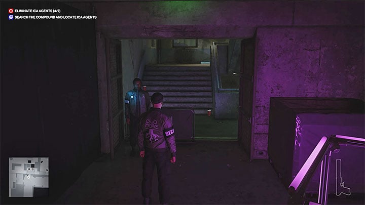 You can easily reach the surveillance room from the public main floor of the club (point 29 on the map) - Hitman 3: Monitoring - how and where to sabotage it? - Apex Predator - Berlin - Hitman 3 Guide