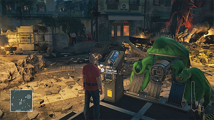 This is where you swap the fuel tanks - Murdering Dino Bosco | Sapienza: The Icon - Summer Episode - Sapienza: The Icon - Hitman Game Guide