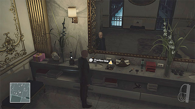 Clogging the sink will be noted by the bodyguards. - Murdering Dalia Margolis | Paris: The Showstopper - Paris: The Showstopper - Hitman Game Guide