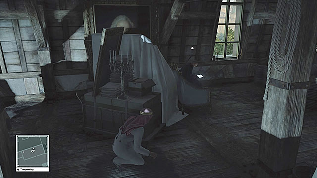 Sneak around the area while on the attic, as it is filled with guards. - Murdering Dalia Margolis | Paris: The Showstopper - Paris: The Showstopper - Hitman Game Guide