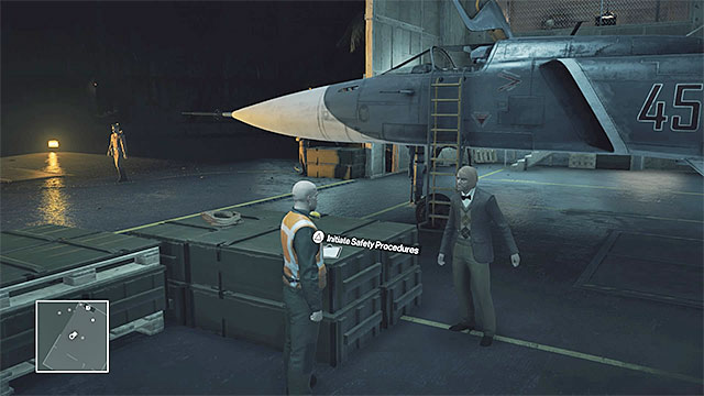 Walk towards the jet from the left and find the safety procedures shown on the picture - Murdering Knight | Final Training - Final Training - Hitman Game Guide