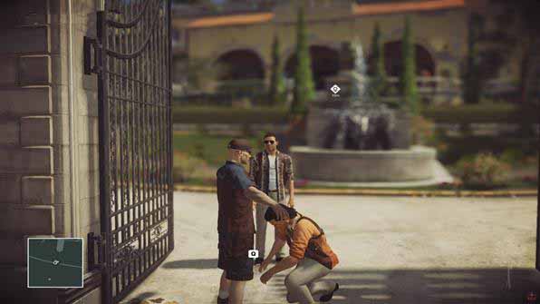 Go to the main gate (M4,2) - Murdering Silvio Caruso | Sapienza - Sapienza: World of Tomorrow - Hitman Game Guide