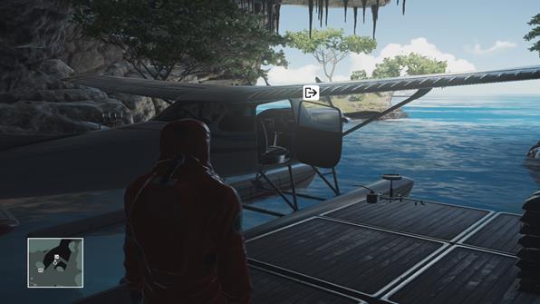 Fly away with a plane outside of the lab - Leaving the mission area | Sapienza - Sapienza: World of Tomorrow - Hitman Game Guide