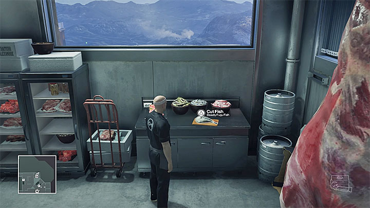 Use the kitchen knife on Fugu fish to prepare the poison - Important items | Hokkaido - Hokkaido: Situs Inversus - Hitman Game Guide
