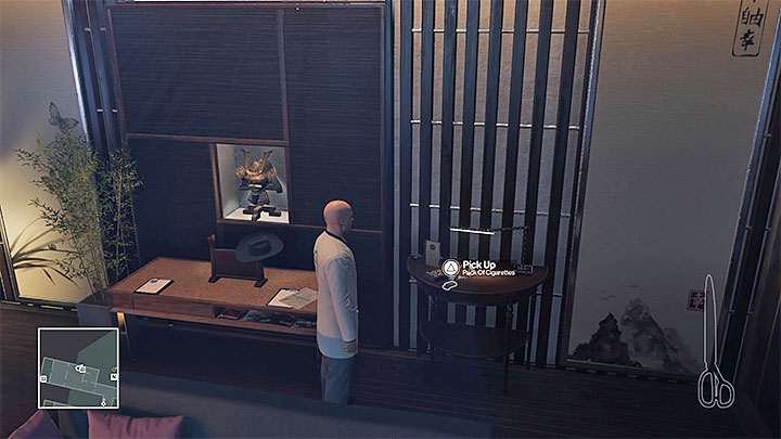 The easiest way to get the cigarettes is to visit Amos Dexters room - Murdering Yuki Yamazaki | Hokkaido - Hokkaido: Situs Inversus - Hitman Game Guide