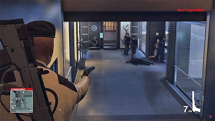 Once youve picked up the gun, get near Yukis apartment, and wait until she appears in the area - Murdering Yuki Yamazaki | Hokkaido - Hokkaido: Situs Inversus - Hitman Game Guide