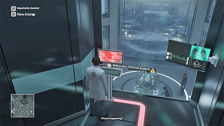 The panel is between two observation rooms - Murdering Erich Soders | Hokkaido - Hokkaido: Situs Inversus - Hitman Game Guide