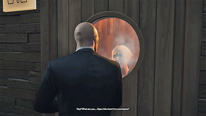 Lock Yuki in the sauna - Murdering both targets without changing your outfit | Hokkaido - Hokkaido: Situs Inversus - Hitman Game Guide