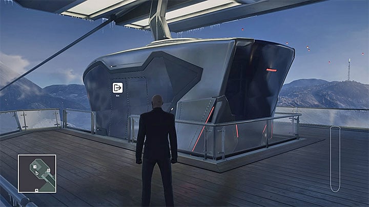 Boarding the gondola is the best way to end the mission - Leaving the mission area | Hokkaido - Hokkaido: Situs Inversus - Hitman Game Guide