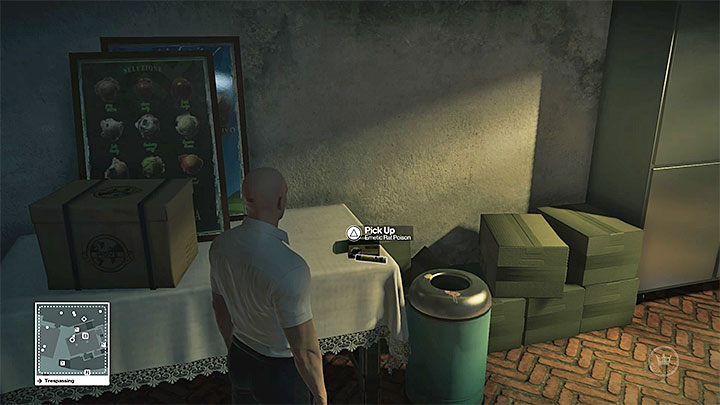You can find poison, e.g. in the cafés basement - Disguises and important items | Sapienza: The Icon - Summer Episode - Sapienza: The Icon - Hitman Game Guide