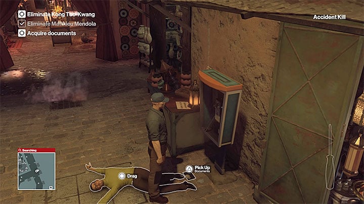 Search around by Mendolas corpse - Disguises and important items | Marrakesh: A House Built on Sand - Summer Episode - Marrakesh: A House Built on Sand - Hitman Game Guide
