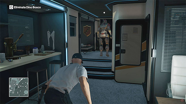 To unlock Silent Assassin achievement, sneak into Dino Boscos trailer in The Icon - Summer Episode | Achievements / Trophies - Achievements / Trophies - Hitman Game Guide