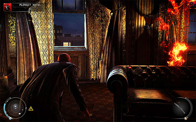 This mission begins in a burning hotel room - Burning hotel | 4: Run For Your Life - 4: Run For Your Life - Hitman: Absolution Game Guide