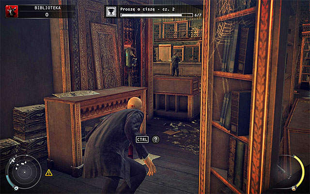 During walk through the library you should notice that policemen successfully restored the power - The Library - Crossing the first part of the library | 4: Run For Your Life - 4: Run For Your Life - Hitman: Absolution Game Guide
