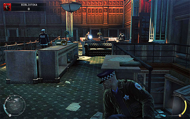 Depending on the difficulty level you might encounter even 3-4 opponents in the near of the library exit (screen above) - The Library - Crossing the second part of the library | 4: Run For Your Life - 4: Run For Your Life - Hitman: Absolution Game Guide