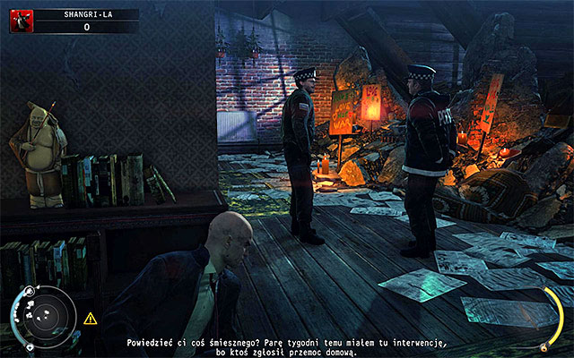 After passing the marijuana field, turn left and stop at the place where youll encounter two more cops (screen above) - Shangri-La - Evading the police | 4: Run For Your Life - 4: Run For Your Life - Hitman: Absolution Game Guide