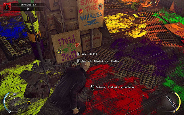 Find a radio, switch it on and quickly retreat to the adjacent room - Shangri-La - Getting to the elevator | 4: Run For Your Life - 4: Run For Your Life - Hitman: Absolution Game Guide