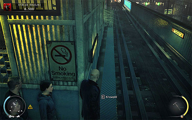 After reaching the opposite end of the platform, ignore the left stairs because they are well guarded - Train station - Restarting train signals | 4: Run For Your Life - 4: Run For Your Life - Hitman: Absolution Game Guide