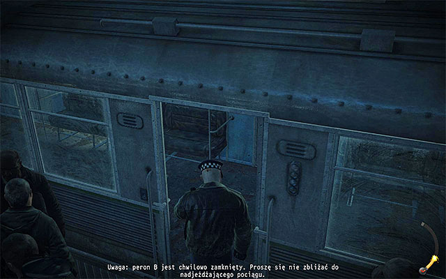 Do not wait for the train next to the building youve just left, but move bit further, because the train will stop around the middle of the platform - Train station - Restarting train signals | 4: Run For Your Life - 4: Run For Your Life - Hitman: Absolution Game Guide
