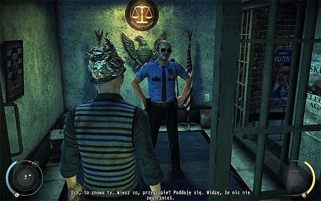 If you use Tin Foil Hat Man disguise, then the course of actions is similar to previous one - Holding cells | 15: Skurkys Law - 15: Skurkys Law - Hitman: Absolution Game Guide