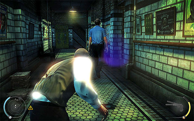 If you use court security guard/court usher disguise or you do not have any disguise at all, you have to start sneaking - Holding cells | 15: Skurkys Law - 15: Skurkys Law - Hitman: Absolution Game Guide