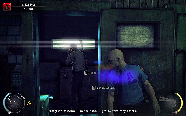 Again, I do not advise to hurry, because there is a single enemy in a side room youre passing by and he could notice you - Prison | 15: Skurkys Law - 15: Skurkys Law - Hitman: Absolution Game Guide