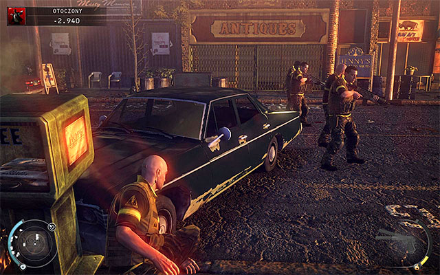 Regardless of chosen variant youll approach 4 Agency soldiers standing near the flaming cistern - Outgunned | 16: Operation Sledgehammer - 16: Operation Sledgehammer - Hitman: Absolution Game Guide