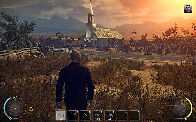 Once you regain control over Agent 47, head to the church visible in a distance, where sheriff Skurky is hiding in - Outskirts | 16: Operation Sledgehammer - 16: Operation Sledgehammer - Hitman: Absolution Game Guide