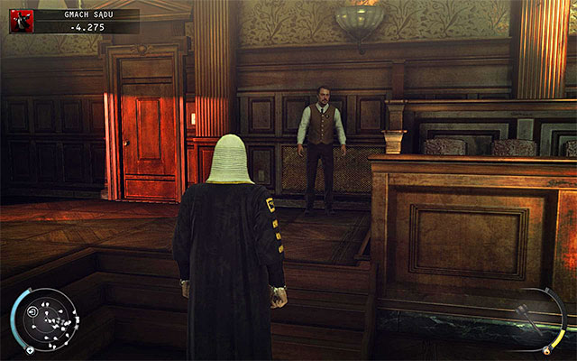 After that it would be good to get interested in the usher in the courtroom (screen above) - 15: Skurkys Law - p. 2 | Challenges - Challenges - Hitman: Absolution Game Guide