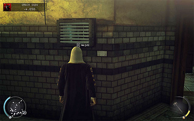 Go to the womens room and enter the ventilation shaft, reaching the mens room - 15: Skurkys Law - p. 2 | Challenges - Challenges - Hitman: Absolution Game Guide