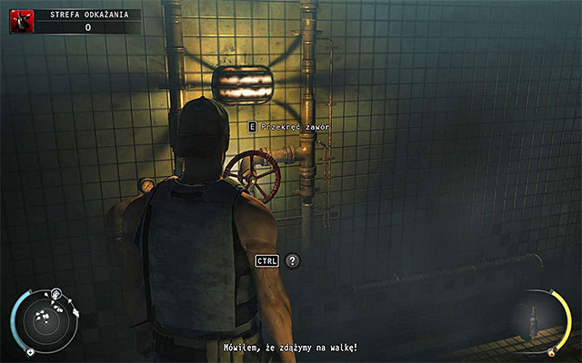 If, for a change, you would like to obtain factory guard disguise, the safest way to do it is to enter the shower room located on the left - Decontamination | 12: Death Factory - 12: Death Factory - Hitman: Absolution Game Guide