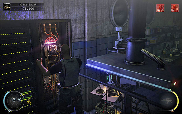 Finally sabotage two fuse boxes and use the only available passage, thanks to which youll leave the test facility - R&D - Destroying Ashfords research | 12: Death Factory - 12: Death Factory - Hitman: Absolution Game Guide