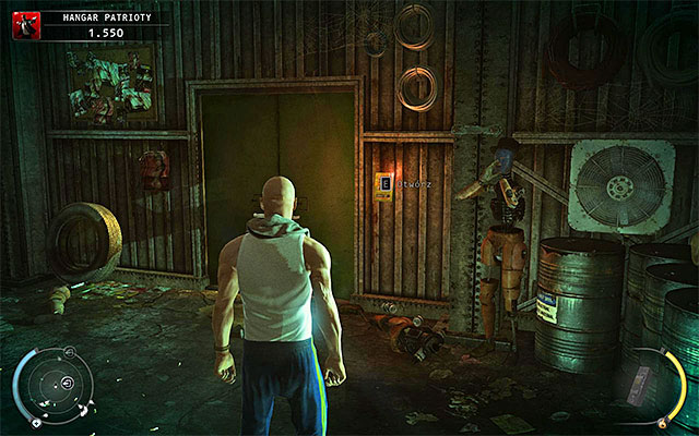 Wait, until one of Patriots men appears here and then attack him - Patriots Hangar - Using a keycard | 13: Fight Night - 13: Fight Night - Hitman: Absolution Game Guide