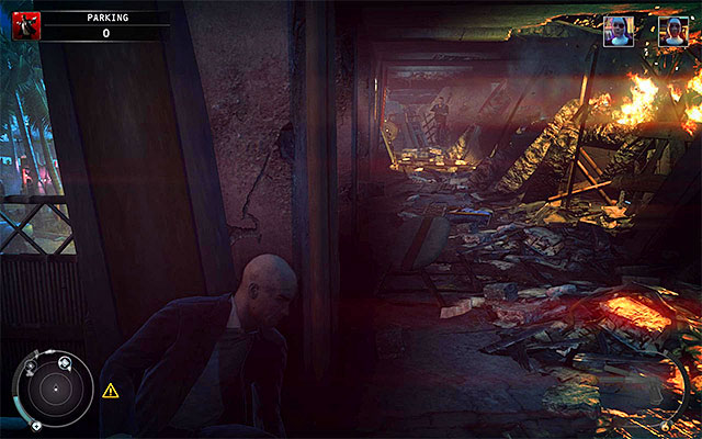 Exit the crate once youve made sure its safe and take cover behind a nearby pillar (screen above) - Parking - Murdering Jennifer Paxton | 14: Attack of the Saints - 14: Attack of the Saints - Hitman: Absolution Game Guide