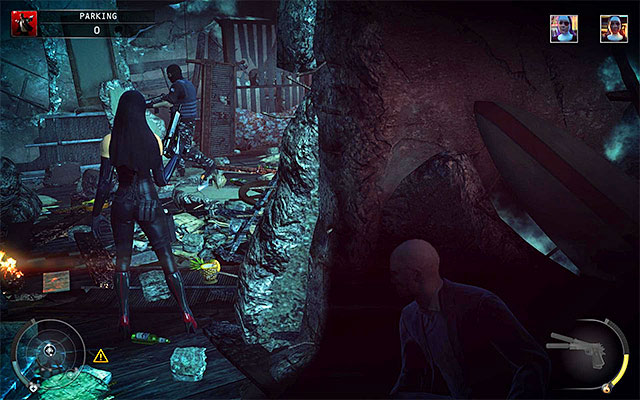 Carefully return to the hotel room with Jennifer and the remaining Agency guard - Parking - Murdering Jennifer Paxton | 14: Attack of the Saints - 14: Attack of the Saints - Hitman: Absolution Game Guide