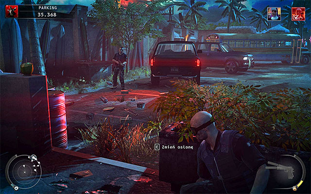 Your next task is to safely get to the other side of the parking lot and obviously its not easy, because the area is swarming with Agency soldiers - Parking - Reaching the area patrolled by Heather McCarthy | 14: Attack of the Saints - 14: Attack of the Saints - Hitman: Absolution Game Guide