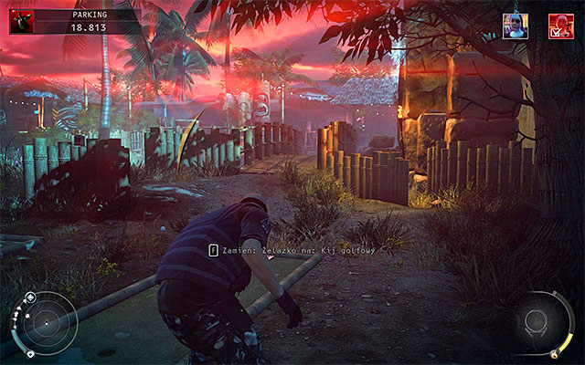 On the lower difficulty levels on the other hand its best to use a small wooden bridge as seen on the screen above, heading towards the right bar - Parking - Murdering Heather McCarthy | 14: Attack of the Saints - 14: Attack of the Saints - Hitman: Absolution Game Guide