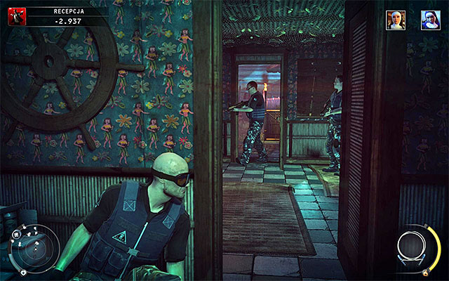 If youre playing on lower difficulty settings, then the game will allow you to explore the reception without having to worry about being spotted - Reception - Exploring the reception | 14: Attack of the Saints - 14: Attack of the Saints - Hitman: Absolution Game Guide