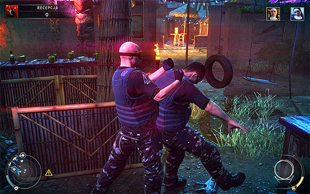 Be careful here, because the area separating you from the gas station (depending on the difficulty level) will be guarded by one or two enemy units - Reception - Murdering Dijana and Agnija Radoncic | 14: Attack of the Saints - 14: Attack of the Saints - Hitman: Absolution Game Guide