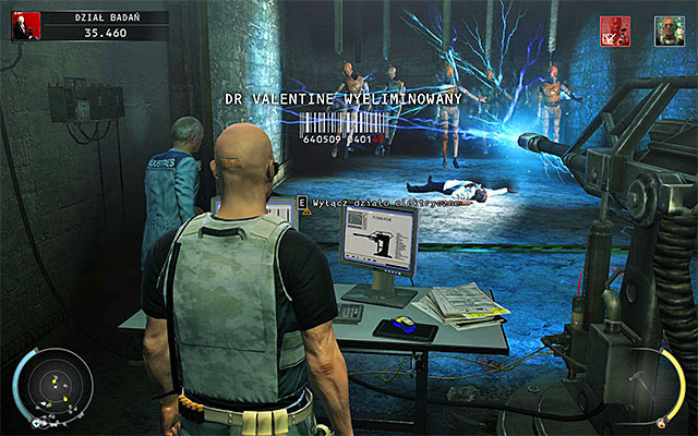 Once Valentine stops near mannequins, use the terminal again to activate the mega-taser - 12: Death Factory - p. 2 | Challenges - Challenges - Hitman: Absolution Game Guide