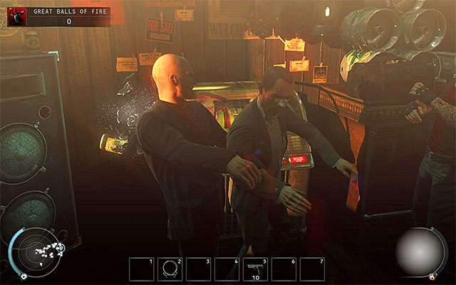 1 - Great Balls of Fire - Getting to the bartender after starting a fight | 7: Welcome to Hope - 7: Welcome to Hope - Hitman: Absolution Game Guide