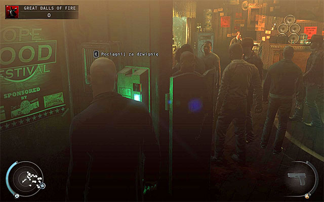 Another method of starting the fight begins with going to the toilet - Great Balls of Fire - Getting to the bartender after starting a fight | 7: Welcome to Hope - 7: Welcome to Hope - Hitman: Absolution Game Guide