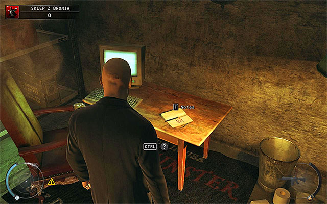 Inside the bunker youll find first of all a notebook with the safe combination - Gun Shop - Getting the key to the cabinet | 8: Birdies Gift - 8: Birdies Gift - Hitman: Absolution Game Guide