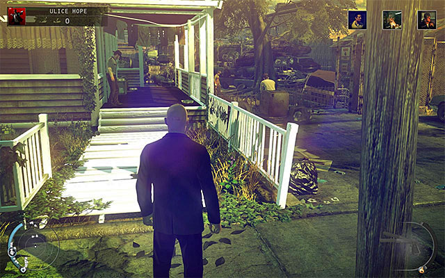 Right from the inaccessible barbershop youll find an entrance to the scrapyard - Streets of Hope - Exploring the town | 9: Shaving Lenny - 9: Shaving Lenny - Hitman: Absolution Game Guide