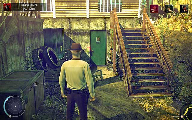 If you really want to get mechanic disguise but you do not want to attack anyone, you can look around the garage to pick up a keycard - Streets of Hope - Exploring the town | 9: Shaving Lenny - 9: Shaving Lenny - Hitman: Absolution Game Guide