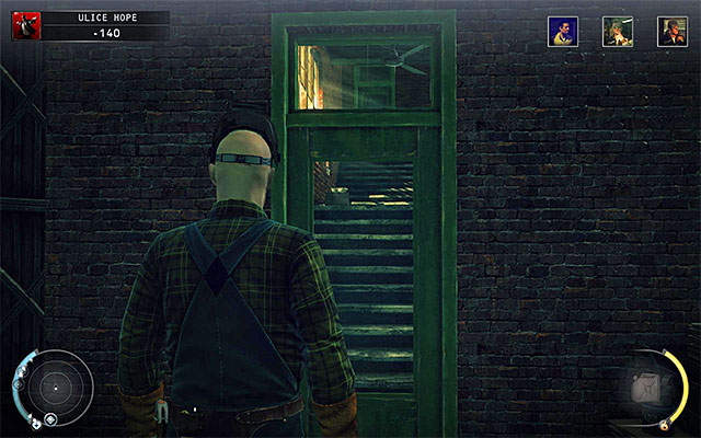 A third possible entrance to the car garage is located on its back, in a small garage with a car on a lift - Streets of Hope - Murdering Landon Metcalf | 9: Shaving Lenny - 9: Shaving Lenny - Hitman: Absolution Game Guide