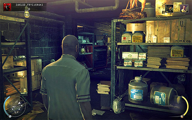 The barbershops basement is not guarded by anyone, but from time to time one of cowboys might walk in here, searching for hot sauce - Barbershop - Exploring the barbershop | 9: Shaving Lenny - 9: Shaving Lenny - Hitman: Absolution Game Guide