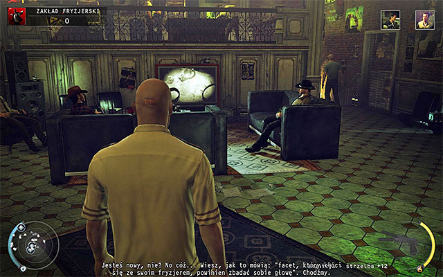 The barbershop ground floor consists mainly of main room, where Luke Wheeley and Lenny reside (new mission objectives) - Barbershop - Exploring the barbershop | 9: Shaving Lenny - 9: Shaving Lenny - Hitman: Absolution Game Guide